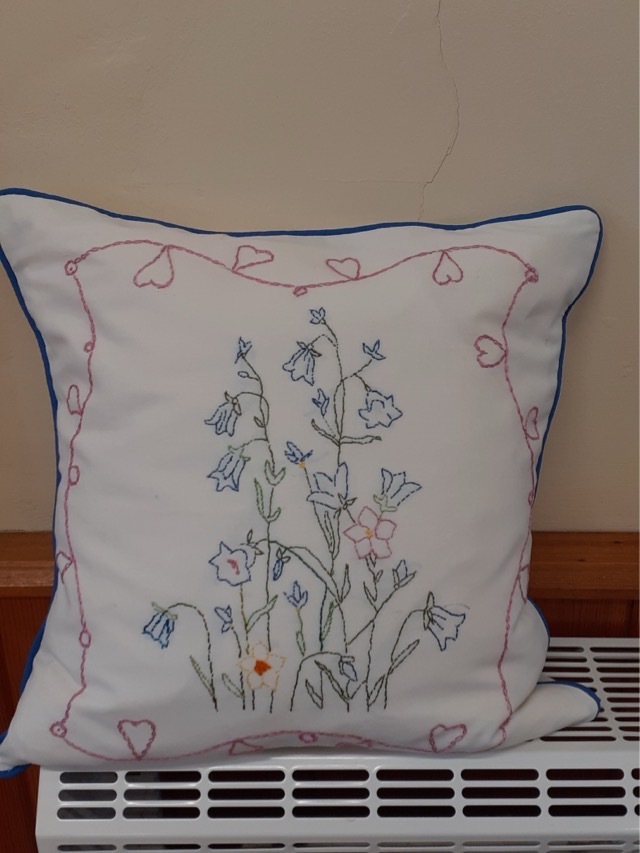 A beautifully embroidered cushion - well done Marg